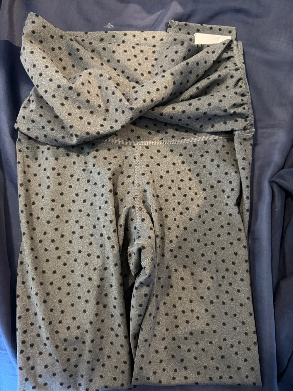 Nike Gray Leggings with Black Polka Dots